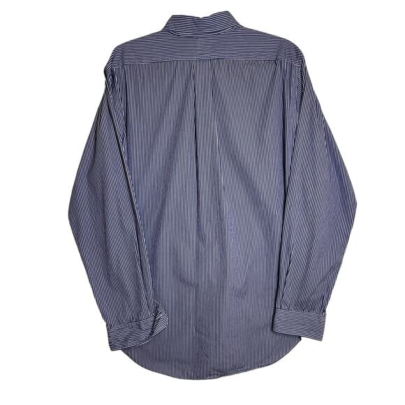 Ralph Lauren Shirt Men’s Large Classic Fit Blue Striped Long Sleeve Button Down - Picture 6 of 8